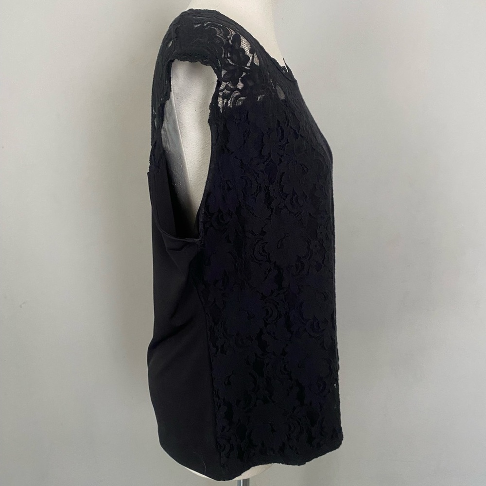 Avenue Black Lace Floral Blouse - Picture 4 of 6